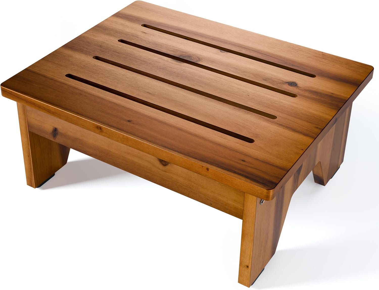 Holana 6" Acacia Wood One Step Stool for Adults - 300 Lbs Wooden Step Stools Heavy Duty for High Bed Riser, Bathroom, Bedroom - Small Stepping Stool for Elderly, Seniors, Kids, Handicap Use Indoor