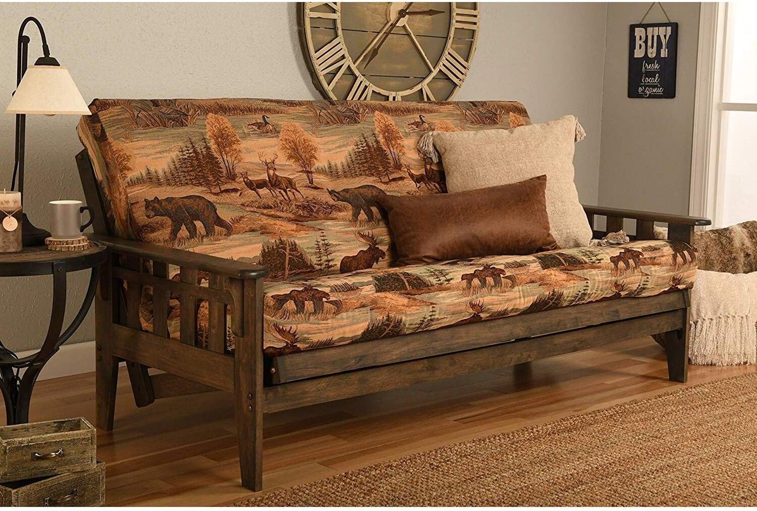 Kodiak Furniture Tucson Full Size Futon Frame, Rustic Walnut